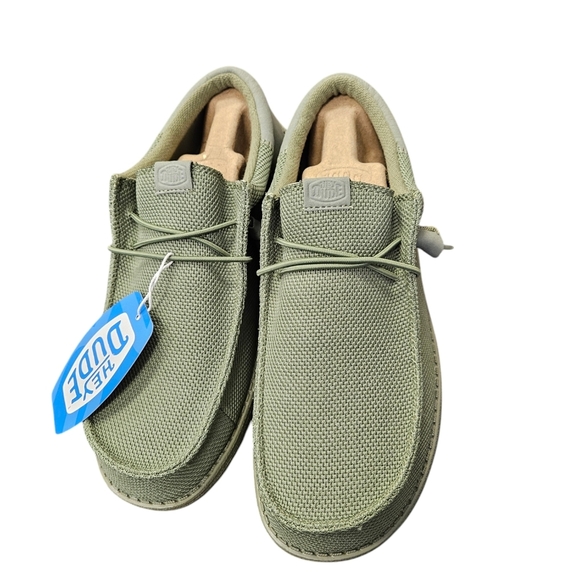 Hey Dude Wally Funk Mono Olive Green Mens Slip-On Loafer Shoe NEW - Picture 1 of 6